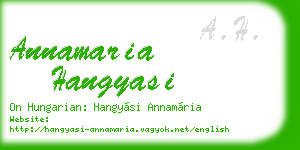 annamaria hangyasi business card