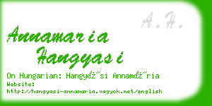 annamaria hangyasi business card